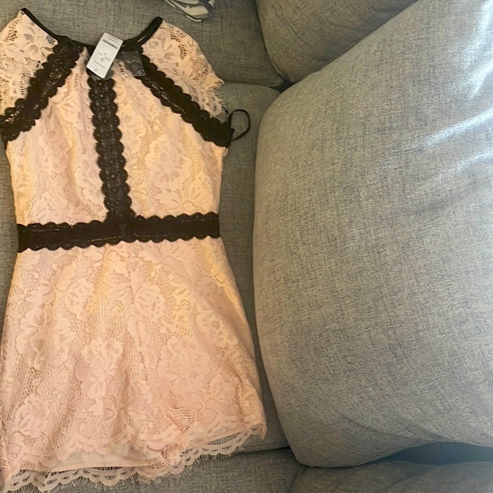Beautifu black and rose pink romper
